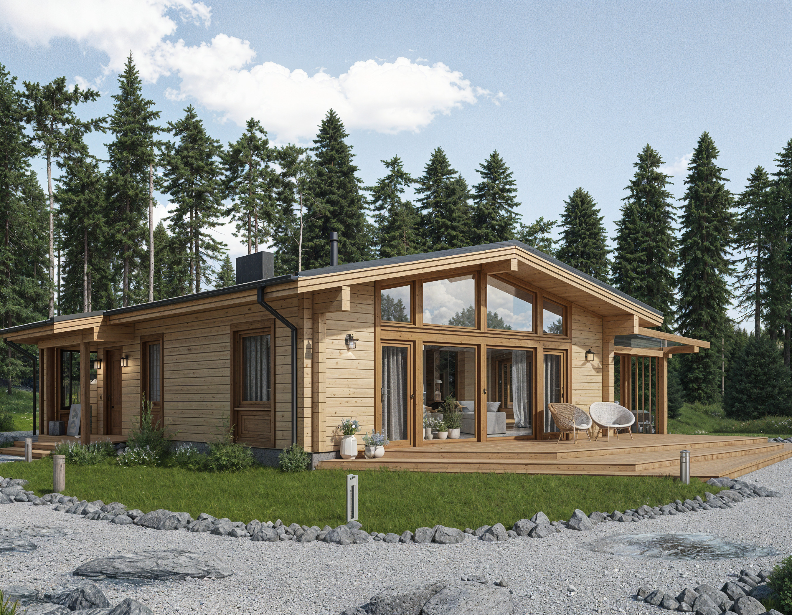 Дом из клееного бруса VZ-374 